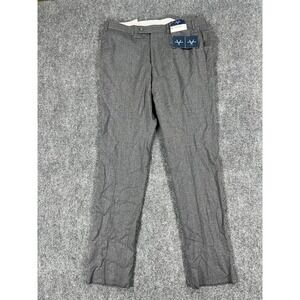 Jack‎ Victor Plymouth Dress Pants Mens 40x32 Gray Wool Flat Front Made Canada